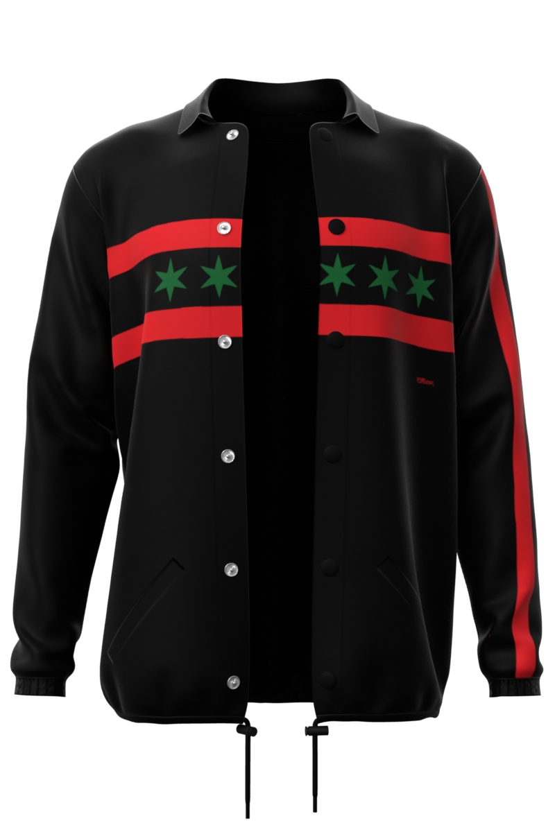 Black Chicago OG Coaches Jacket