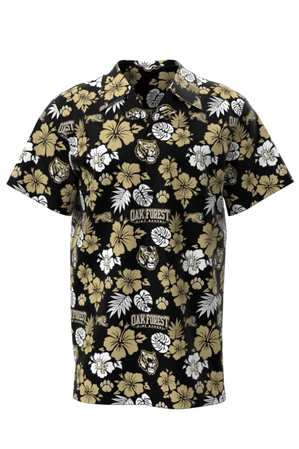 Custom Oak Forest Hawaiian Button Up